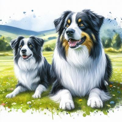 Prairie Border Collie et Berger Australien